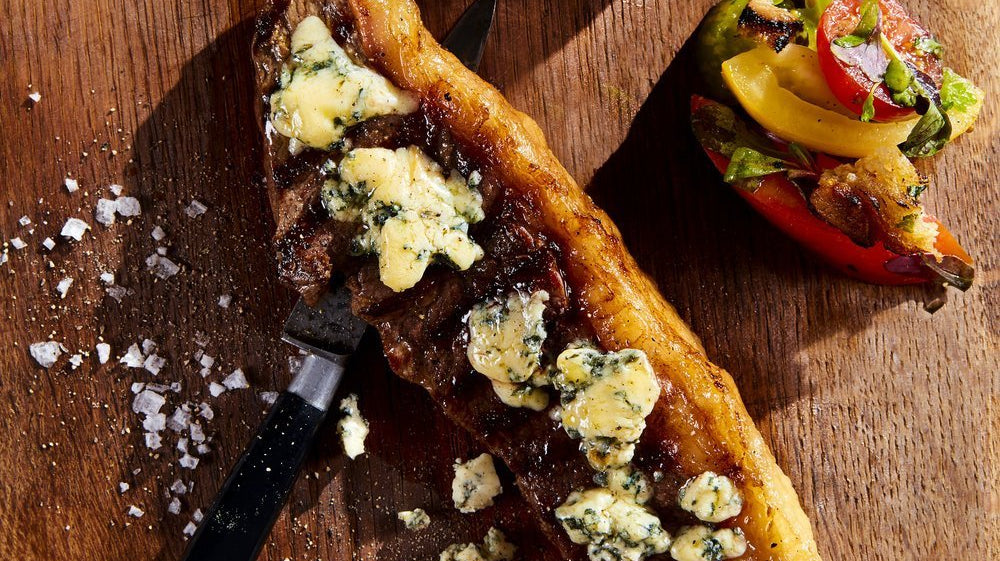 Dry Aged Sirloin Steak with Melted Stilton - IMP & MAKER