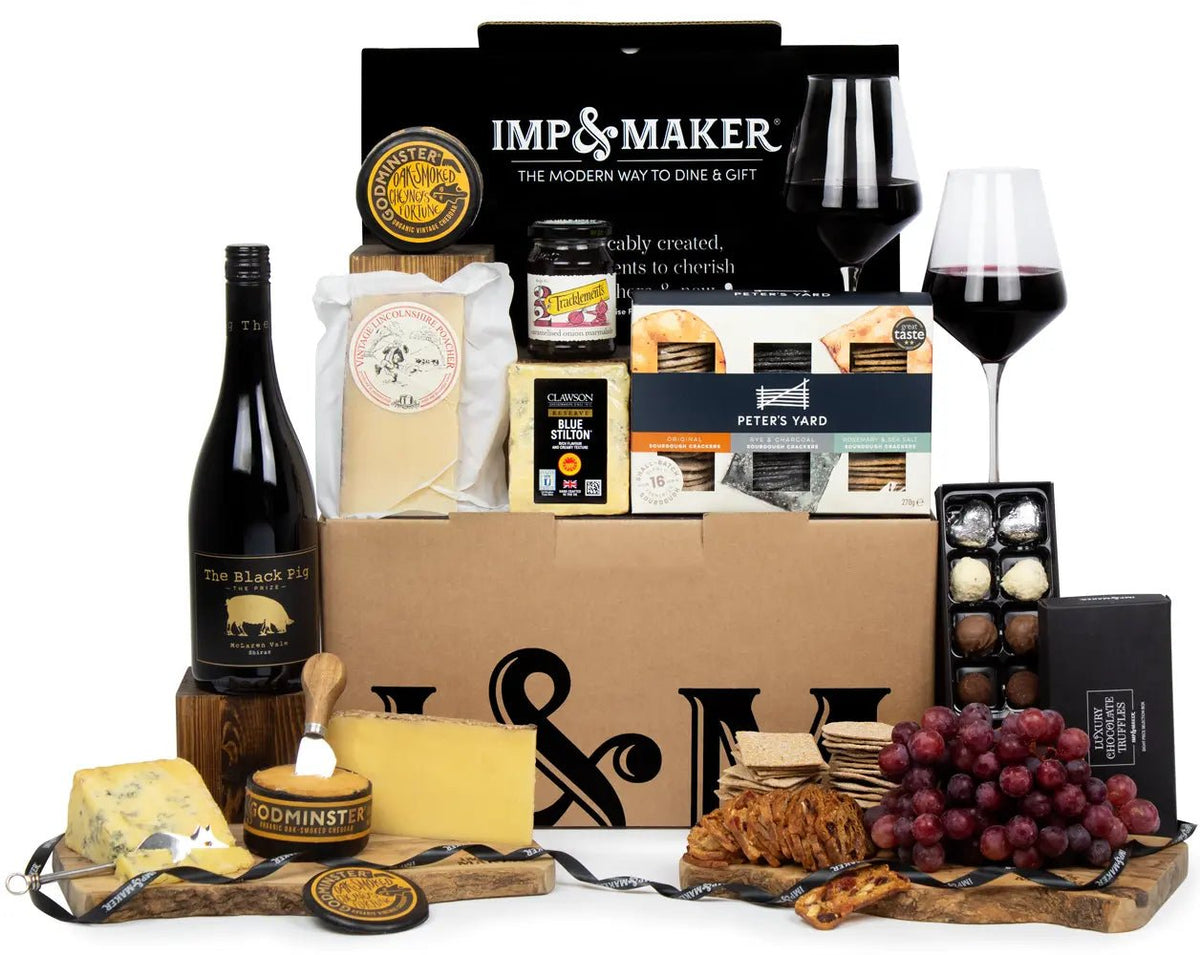 Artisan Cheese Board & Wine Gift Hamper – IMP & MAKER