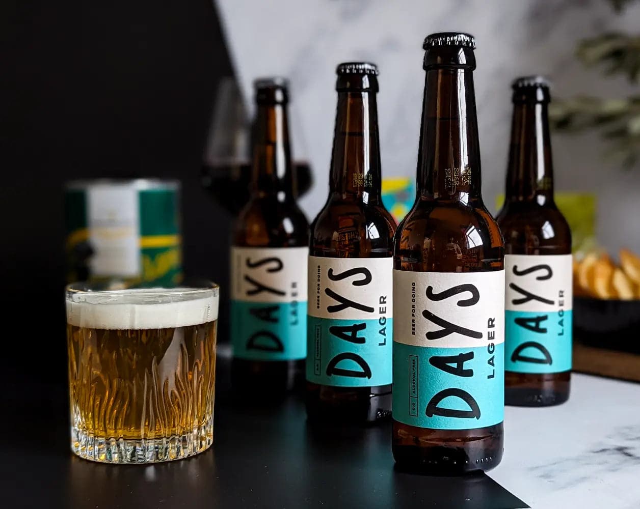 Days Alcohol Free Lager 330ml 0.0% ABV | 6 Bottles - IMP & MAKERDaysDAYS03IMP & MAKERNon - Alcoholic Red Wine & Lager Pub In A Box - IMP & MAKERIMP & MAKERIMP2305