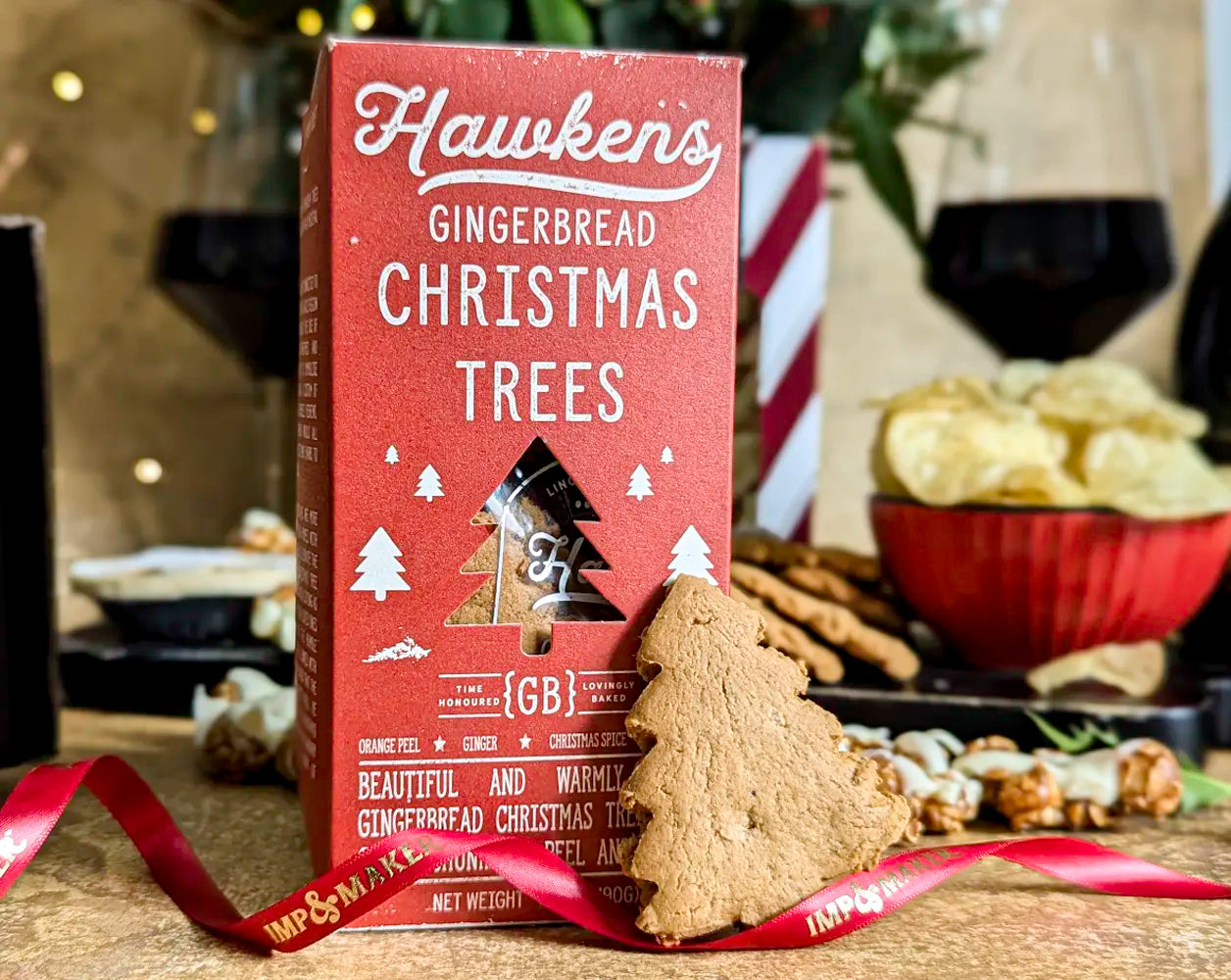 Christmas Red Wine & Festive Treats Gift Hamper | IMP & MAKER