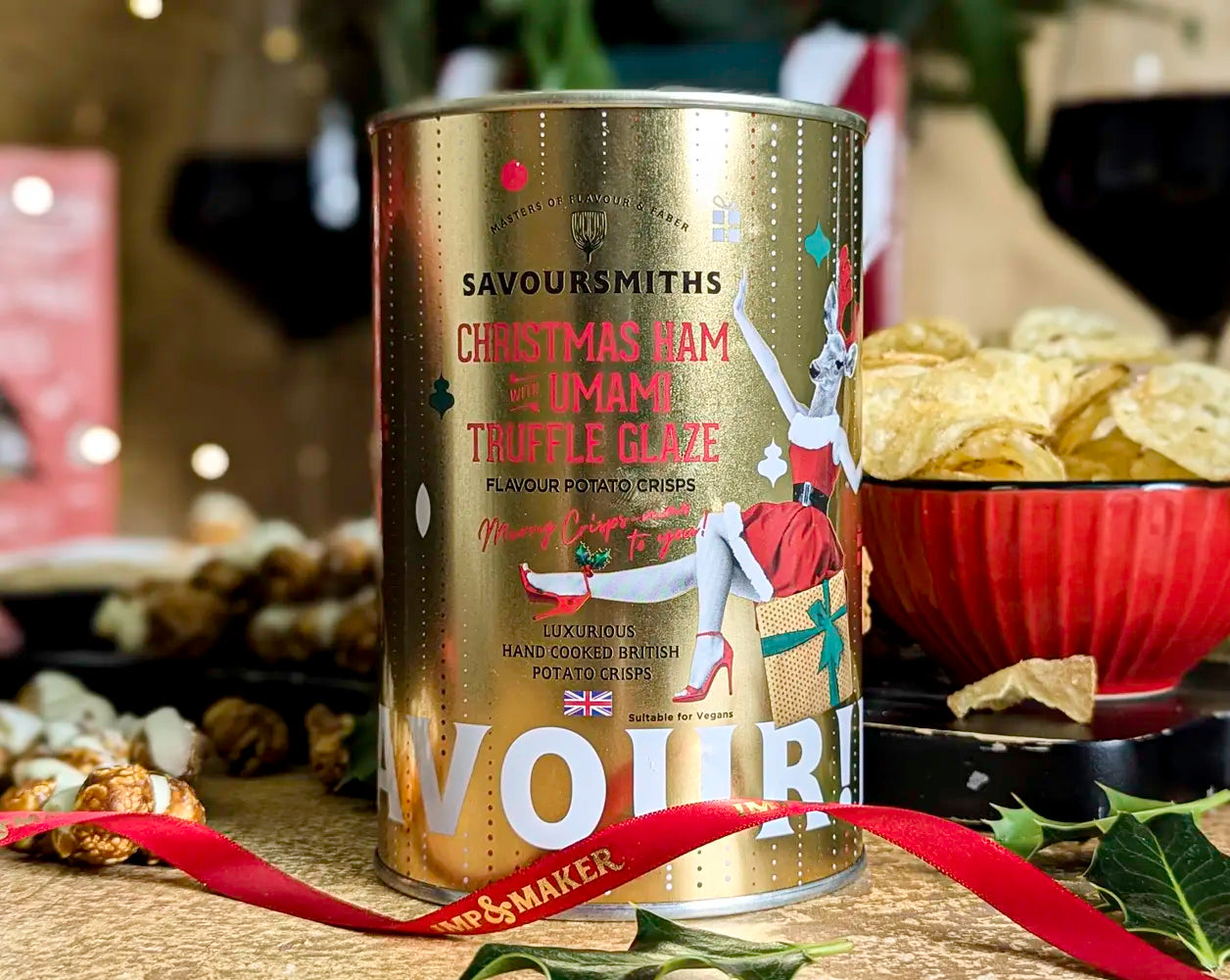 Christmas Red Wine & Festive Treats Gift Hamper | IMP & MAKER