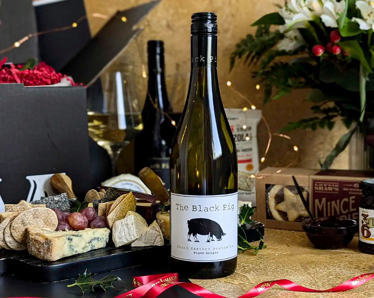 The Perfect Christmas Pairing Cheese and Wine Hamper | IMP & MAKER