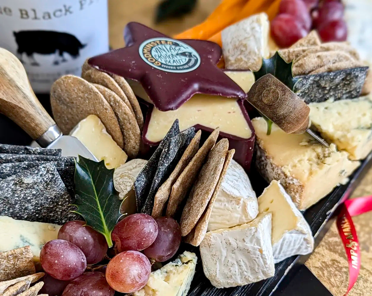 The Perfect Christmas Pairing Cheese and Wine Hamper | IMP & MAKER