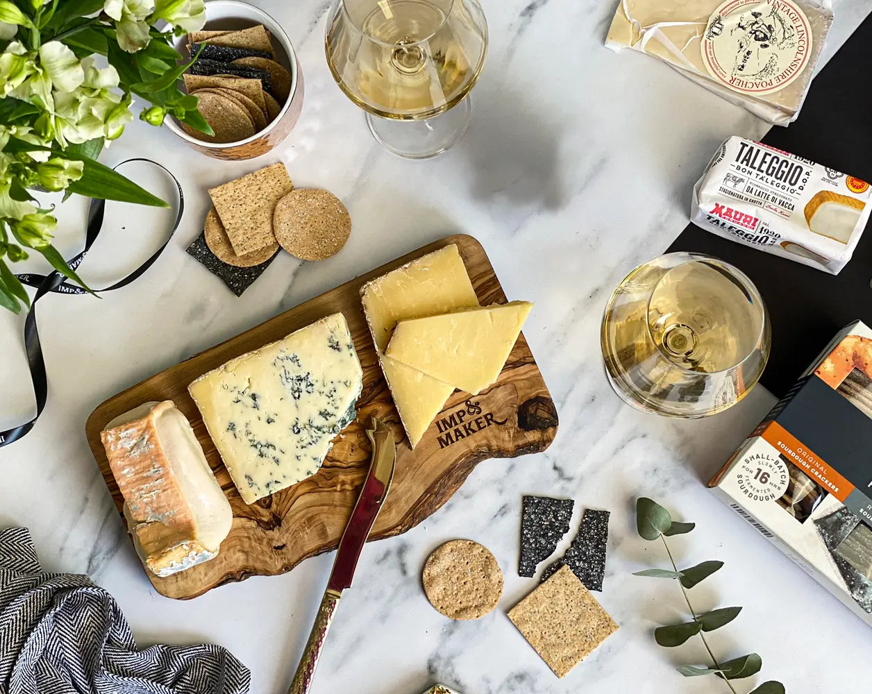 White Wine & Cheese Gift Hamper - IMP & MAKER
