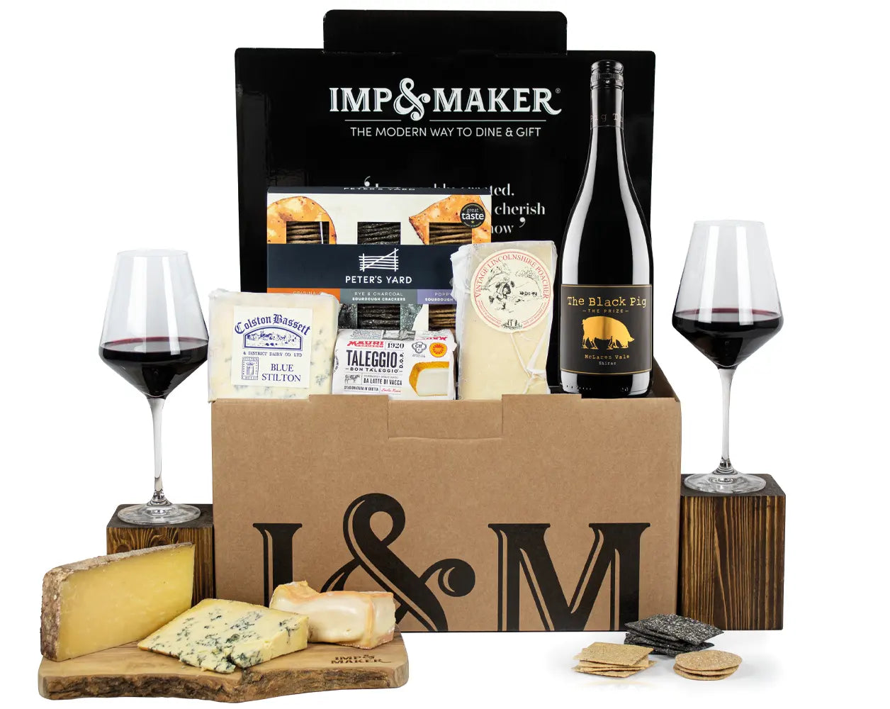 Red Wine & Cheese Gift Hamper - IMP & MAKER