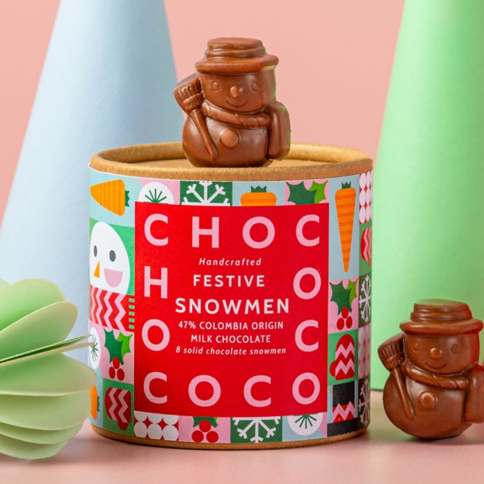 Chococo Milk Chocolate Mini Snowmen Tube 100g - IMP & MAKERChococoCHOCOCO01IMP & MAKERchococo milk snowman chocolate tube