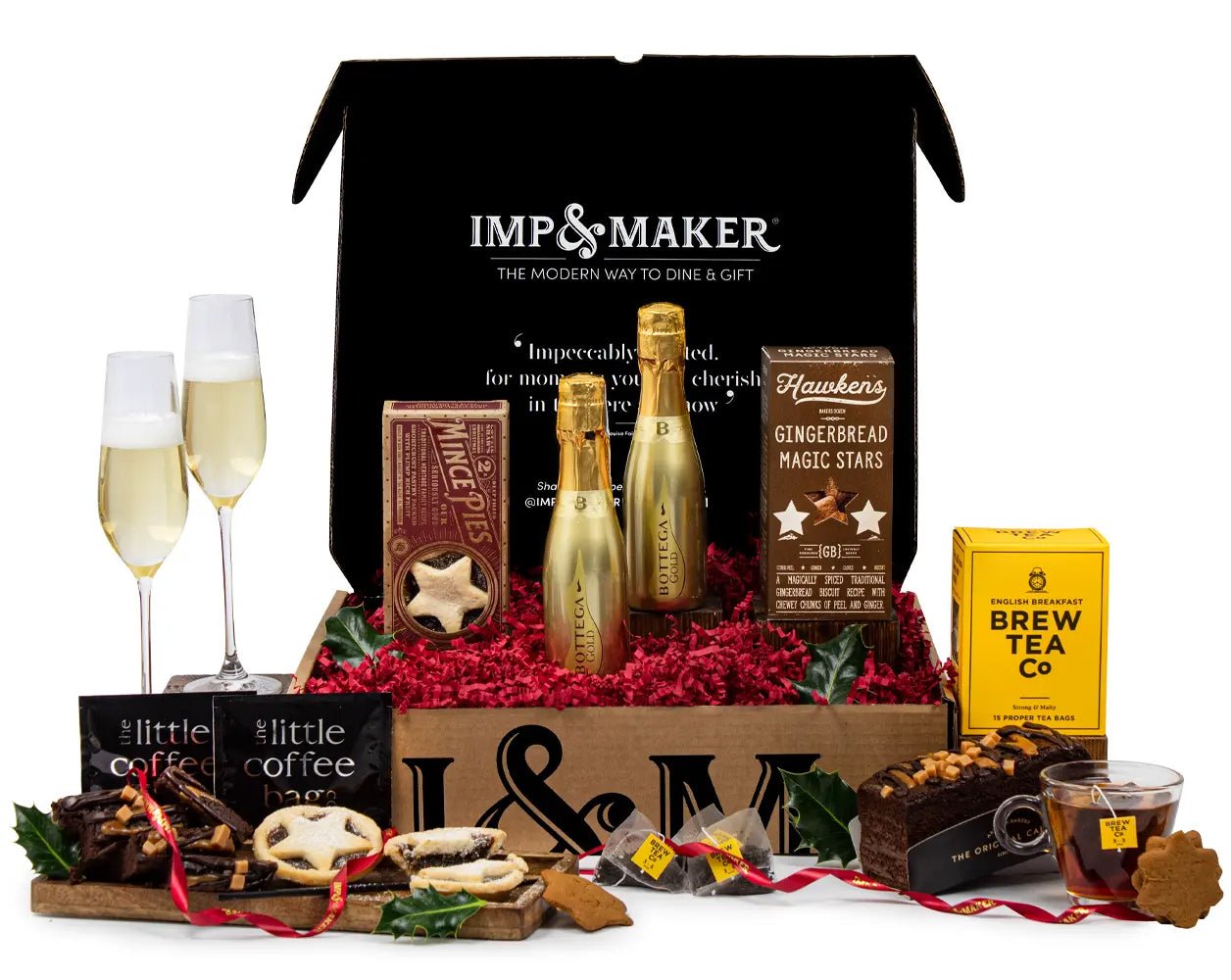 Christmas Afternoon Tea & Fizz Gift Hamper - IMP & MAKER