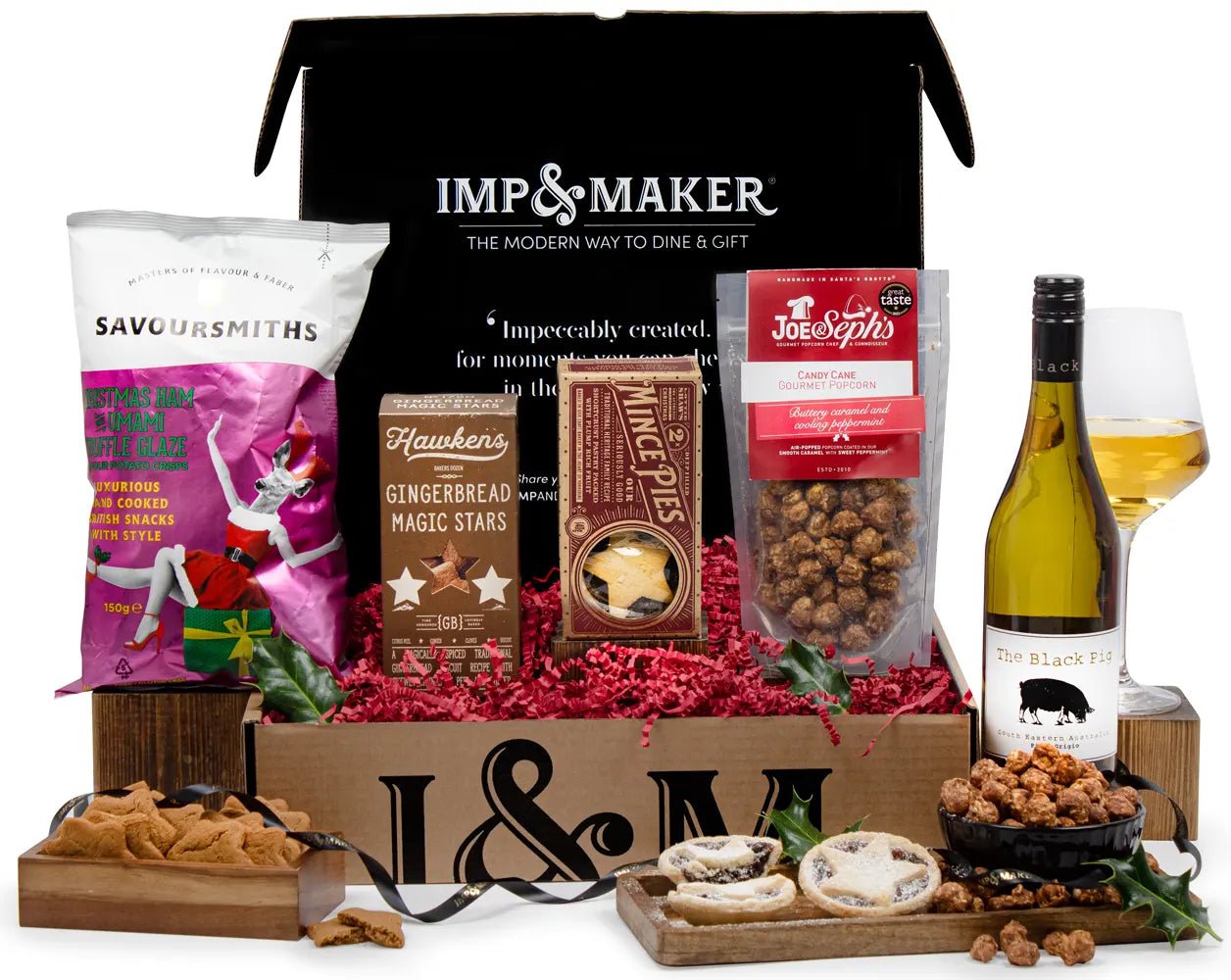 Christmas White Wine & Festive Treats Gift Hamper - IMP & MAKERIMP & MAKERXMAS24 - 36