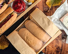Finger Rolls 4 Pack on wooden textured background