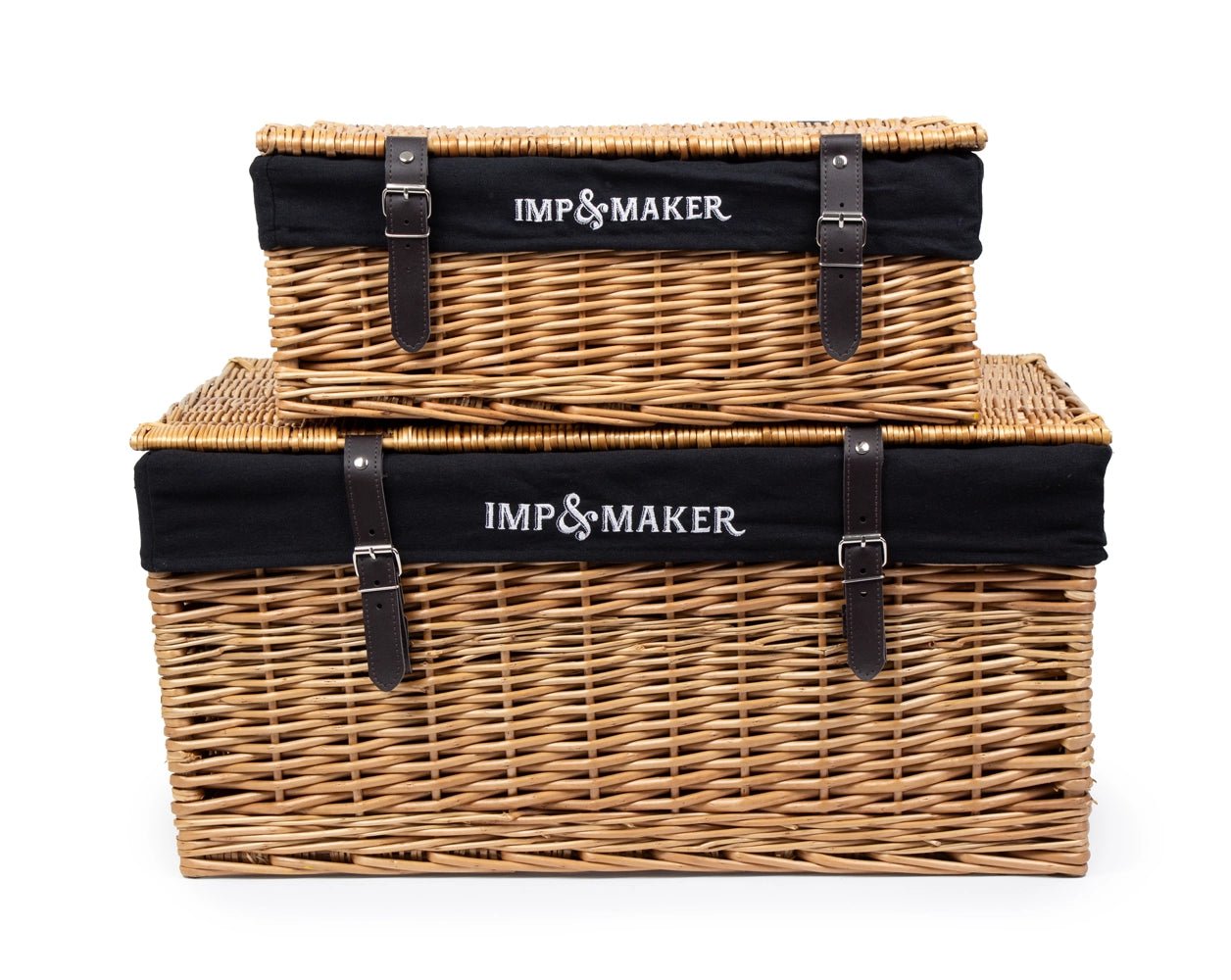 IMP & MAKER Large Natural Wicker 24"Hamper Basket - IMP & MAKERIMP & MAKERHA038IMP & MAKERIMP & MAKER Large Natural Wicker 24"Hamper Basket