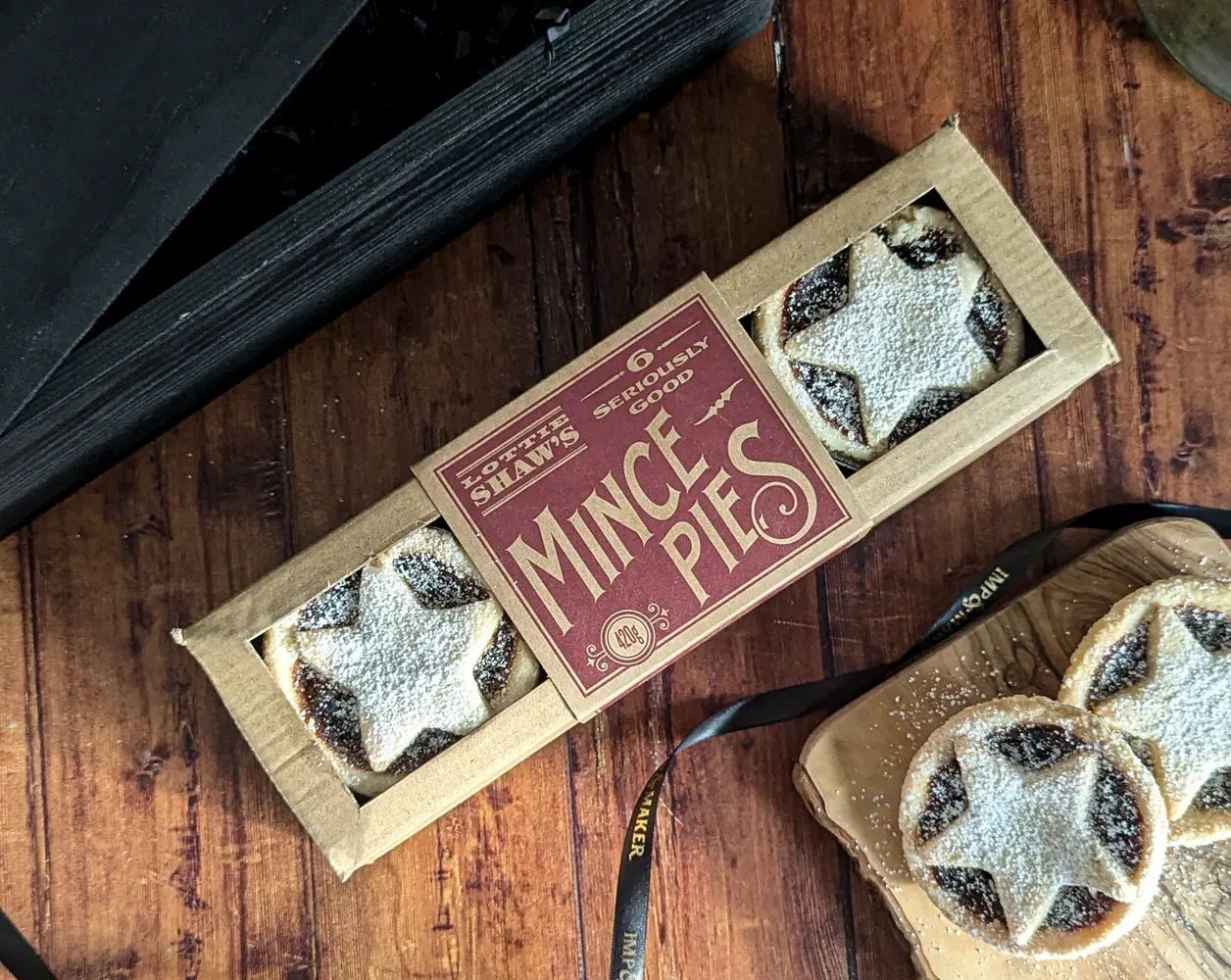 Lottie Shaws Handmade Luxury Mince Pies - 6 Pack - IMP & MAKERLottie ShawsLOTSHAW6IMP & MAKERRed Wine & Mince Pies in Christmas Wooden Box - IMP & MAKERIMP & MAKERXMAS24 - 41