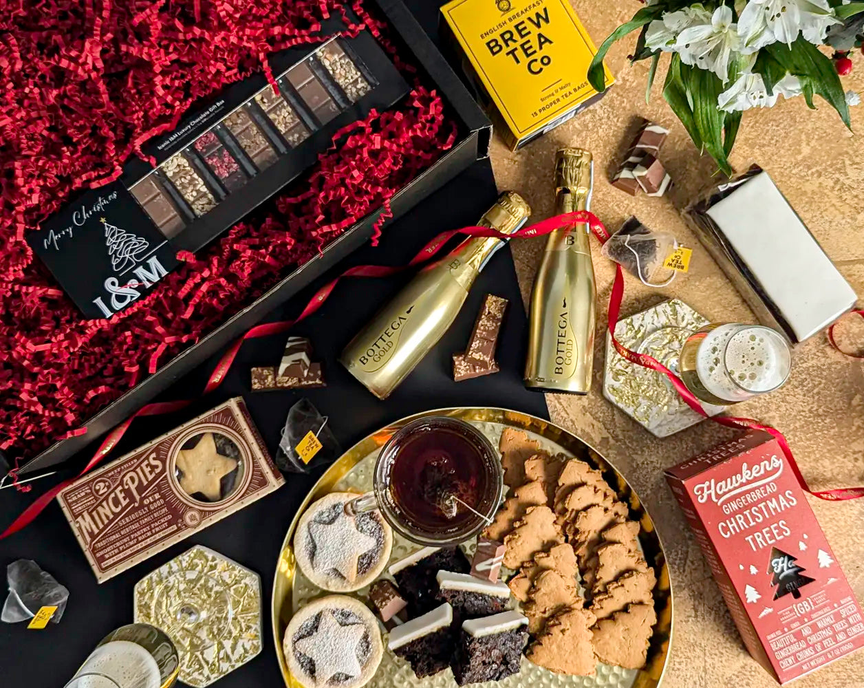 Luxury Christmas Afternoon Tea & Fizz Gift Hamper | IMP & MAKER