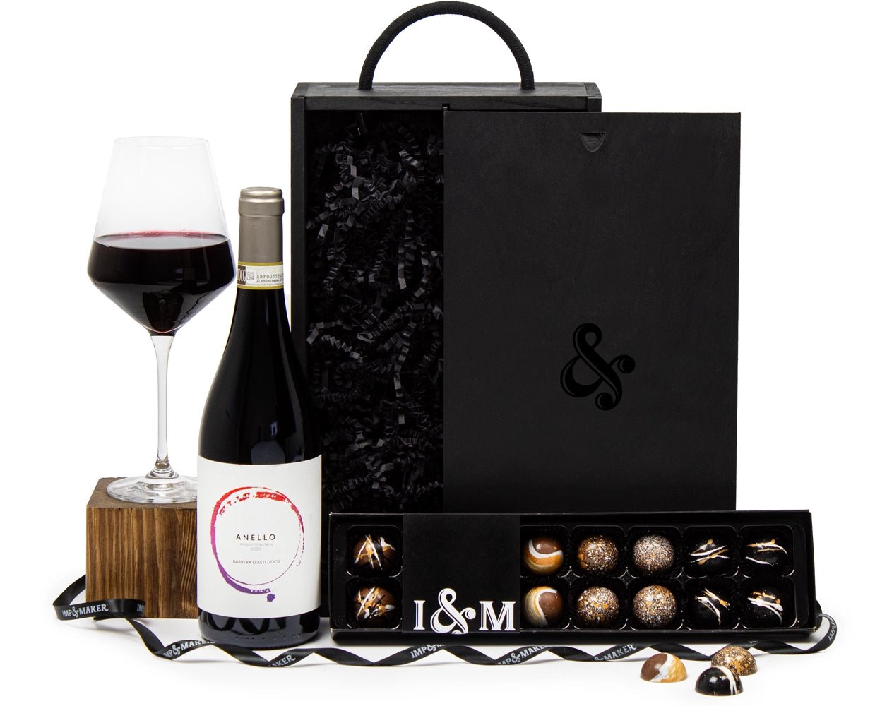 Luxury Red Wine & Chocs in Wooden Gift Box - IMP & MAKERIMP & MAKERBOX209IMP & MAKERLuxury Red Wine & Chocs in Wooden Gift Box