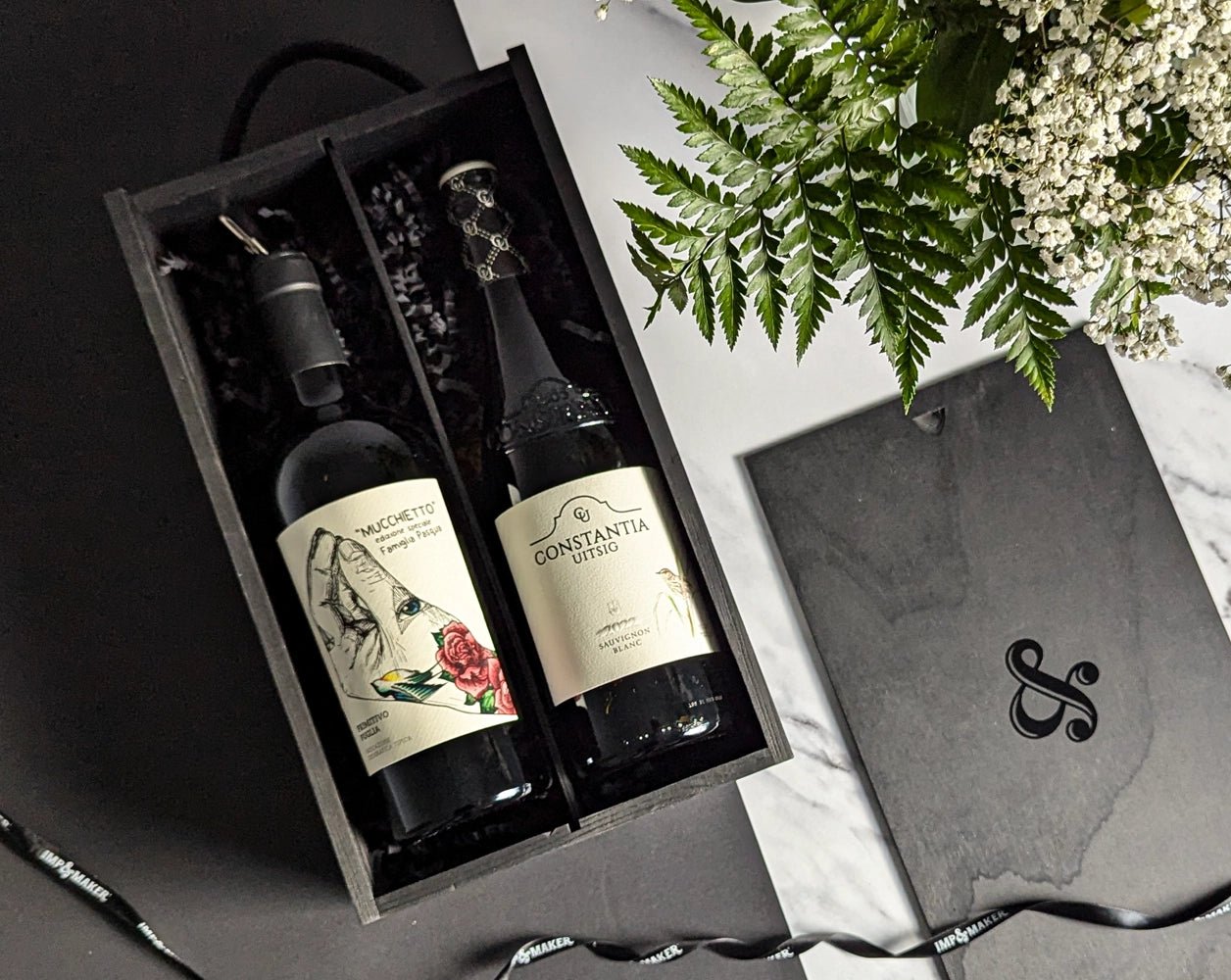 Mucchechi & Constantia Red & White Wine Duo in Wooden Gift Box - IMP & MAKERIMP & MAKERIMP913IMP & MAKERMucchechi & Constantia Red & White Wine Duo in Wooden Gift Box