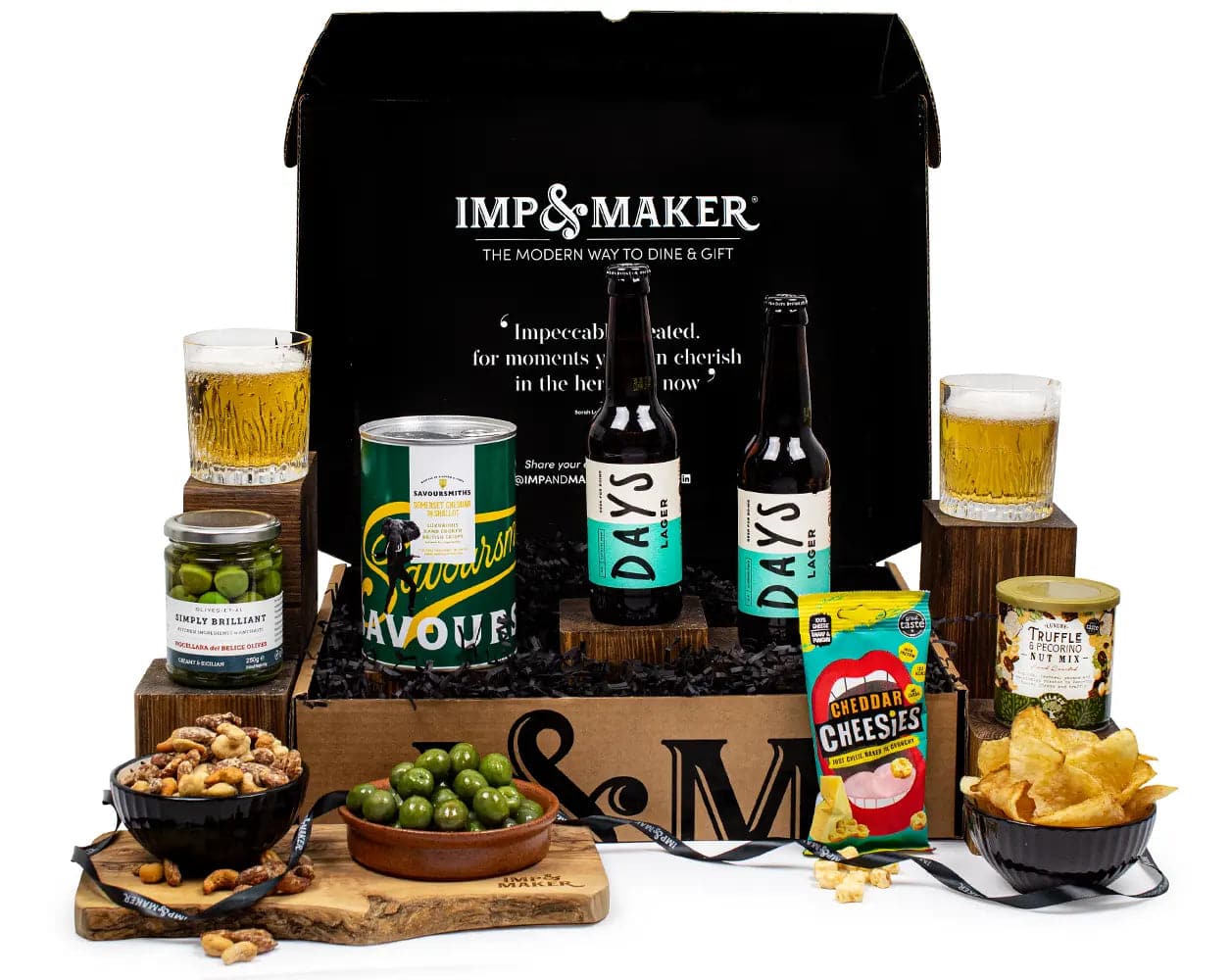 Non - Alcoholic Lager & Nibbles Gift Set - IMP & MAKERIMP & MAKERIMP2301