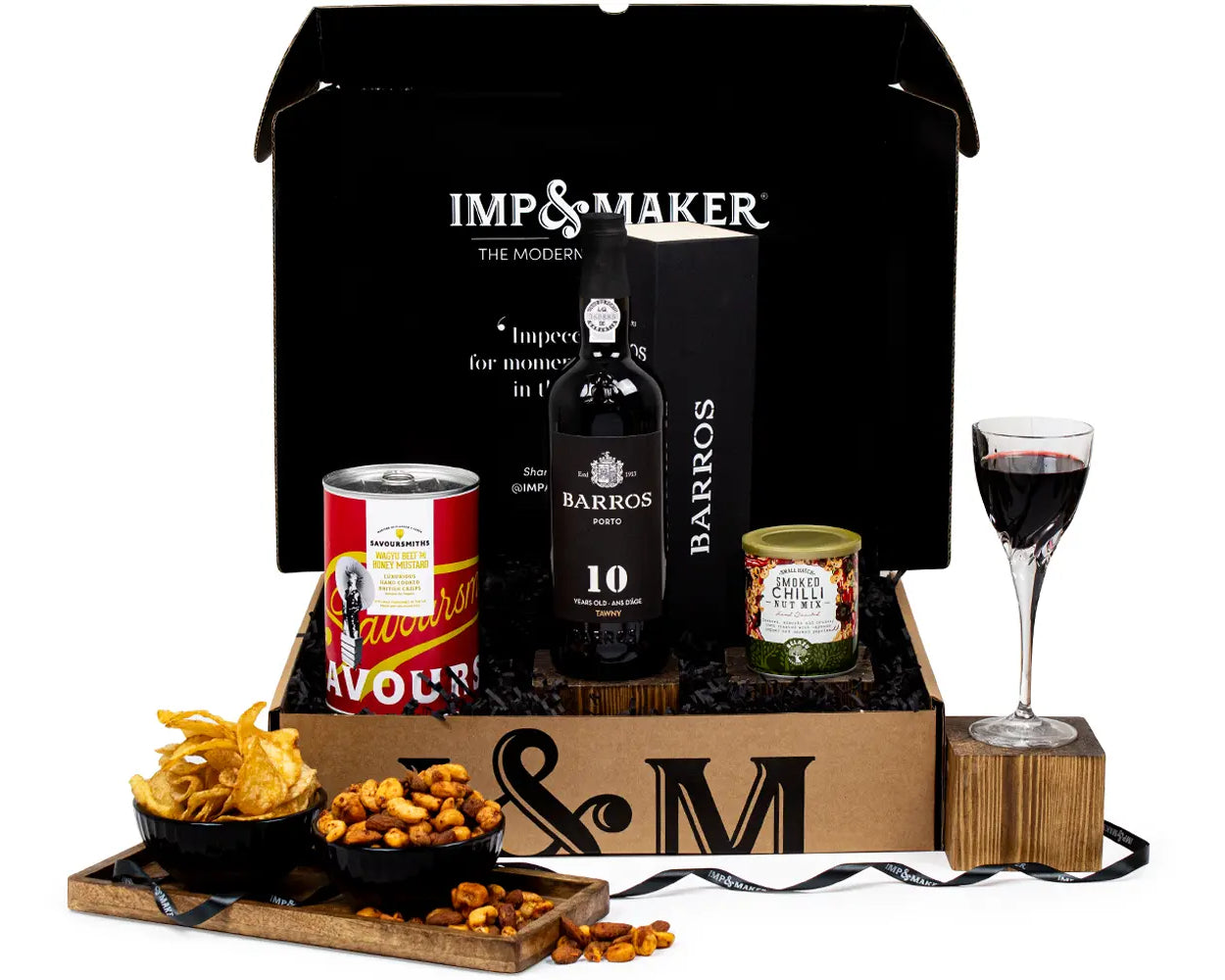 Port & Savoury Snacks Gift Set - IMP & MAKER
