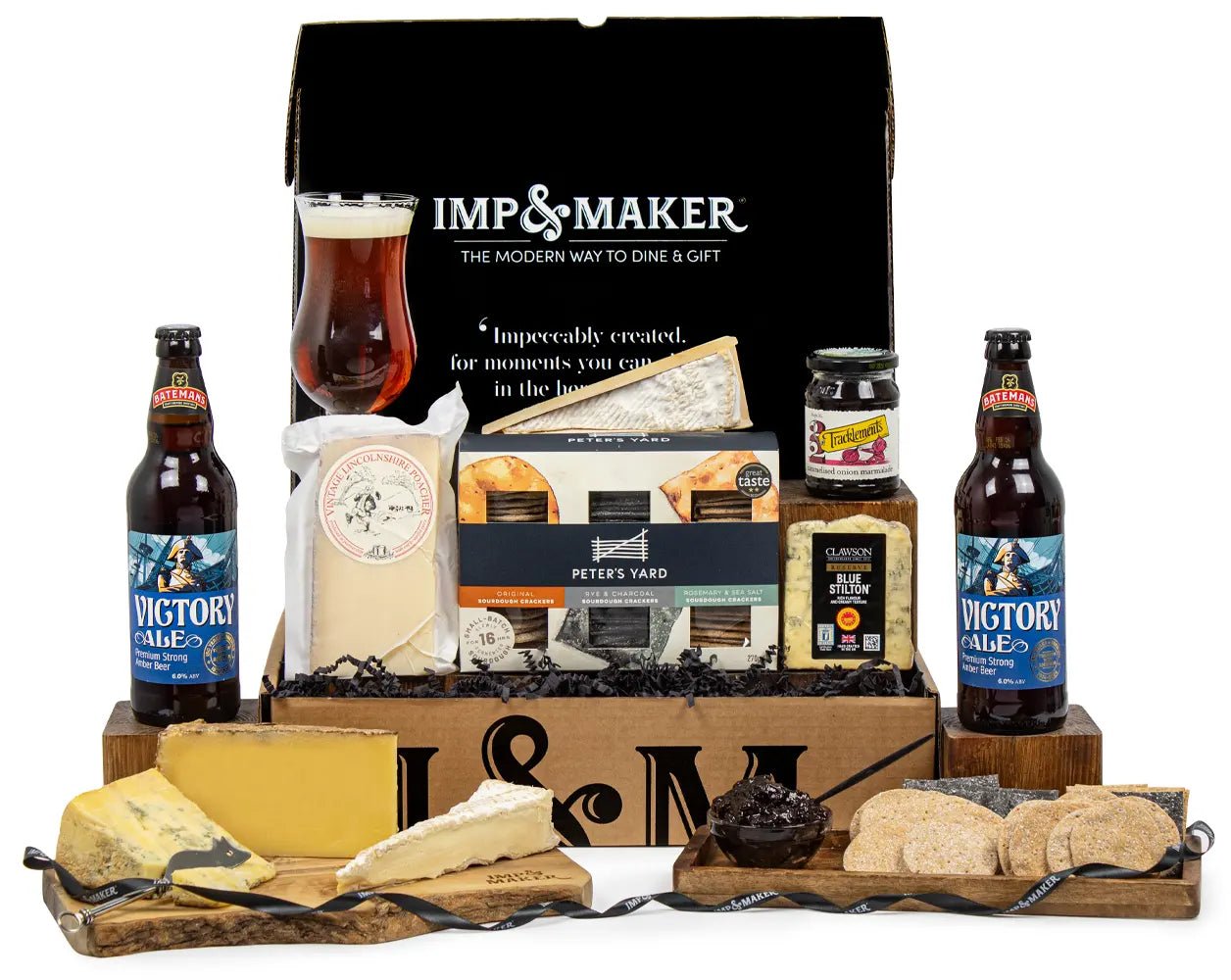 Premium Craft Ale & Artisan Cheese Board Gift Hamper - IMP & MAKERIMP & MAKERIMP2314