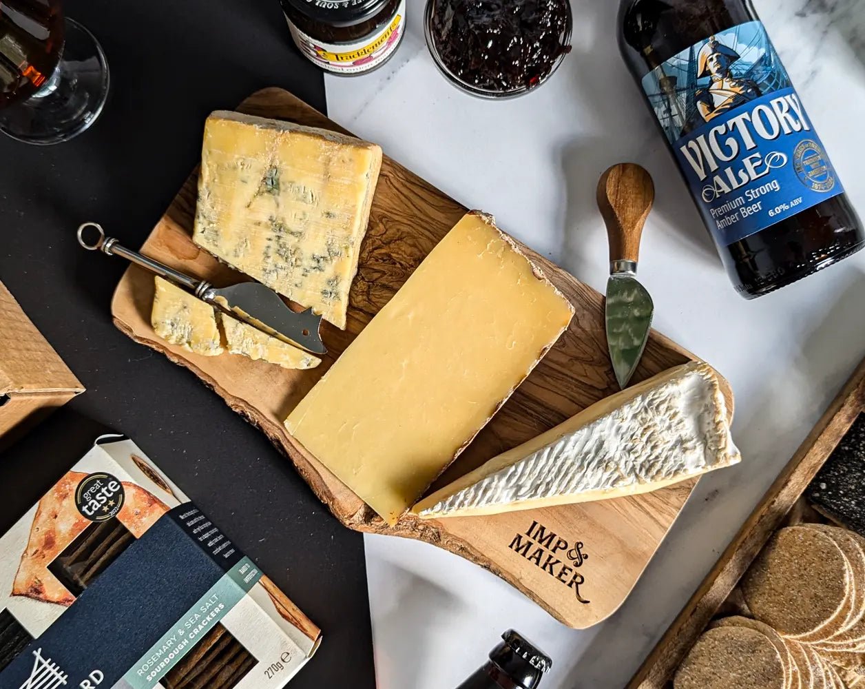 Premium Craft Ale & Artisan Cheese Board Gift Hamper - IMP & MAKERIMP & MAKERIMP2314