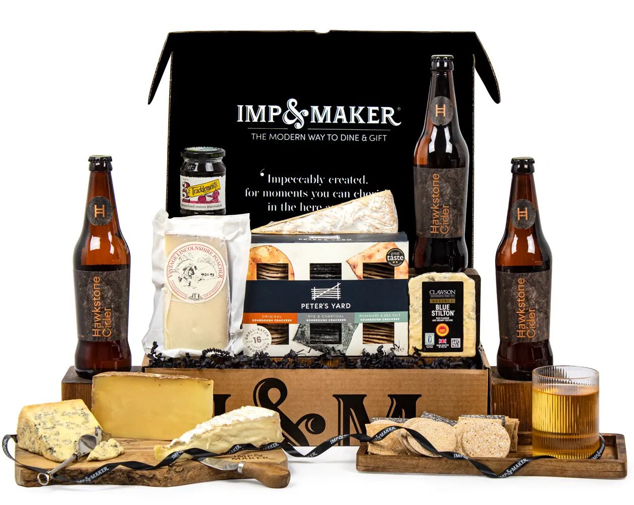 Premium Hawkstone Cider & Cheese Board Gift Hamper - IMP & MAKERIMP & MAKERIMP2309