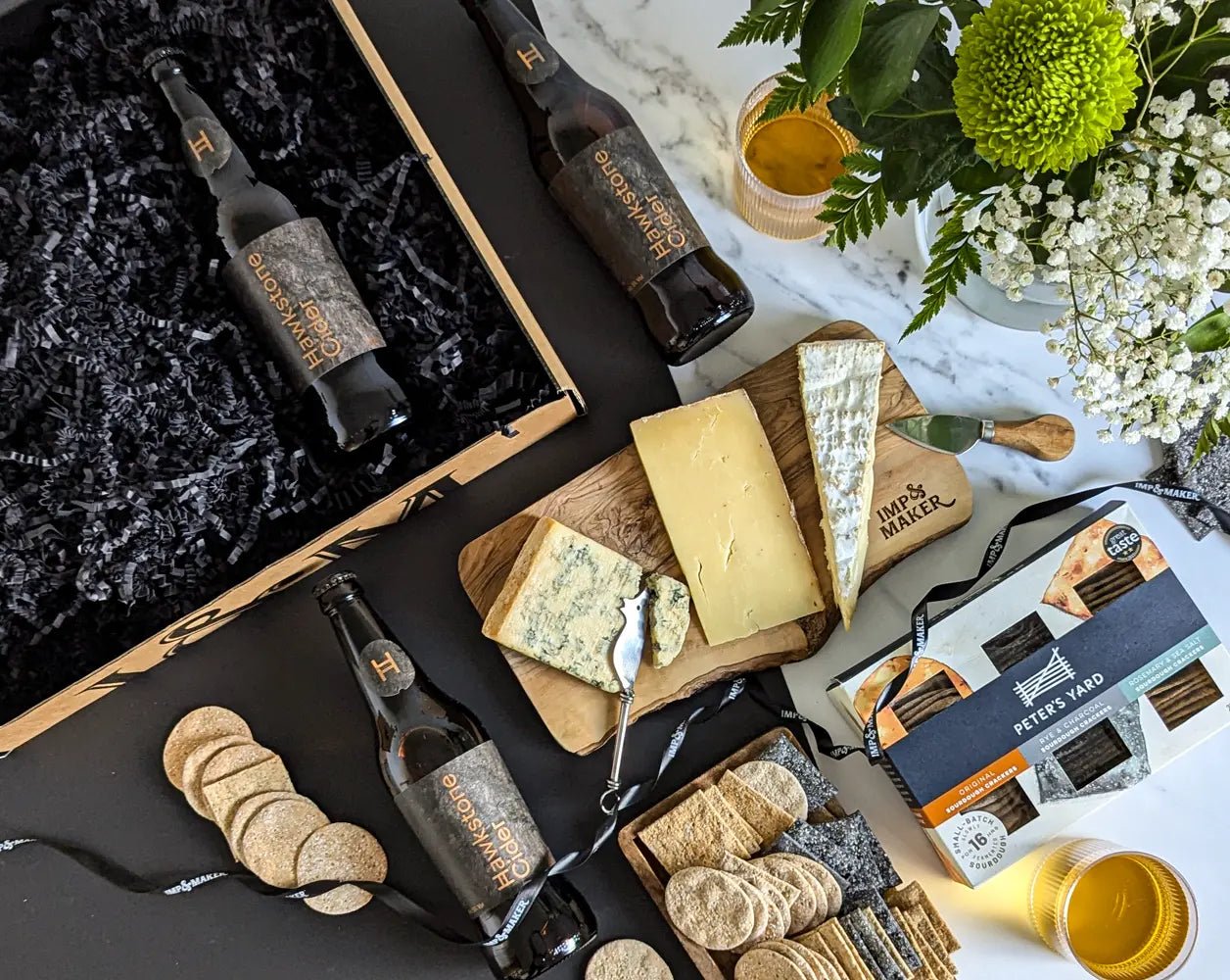 Premium Hawkstone Cider & Cheese Board Gift Hamper - IMP & MAKERIMP & MAKERIMP2309