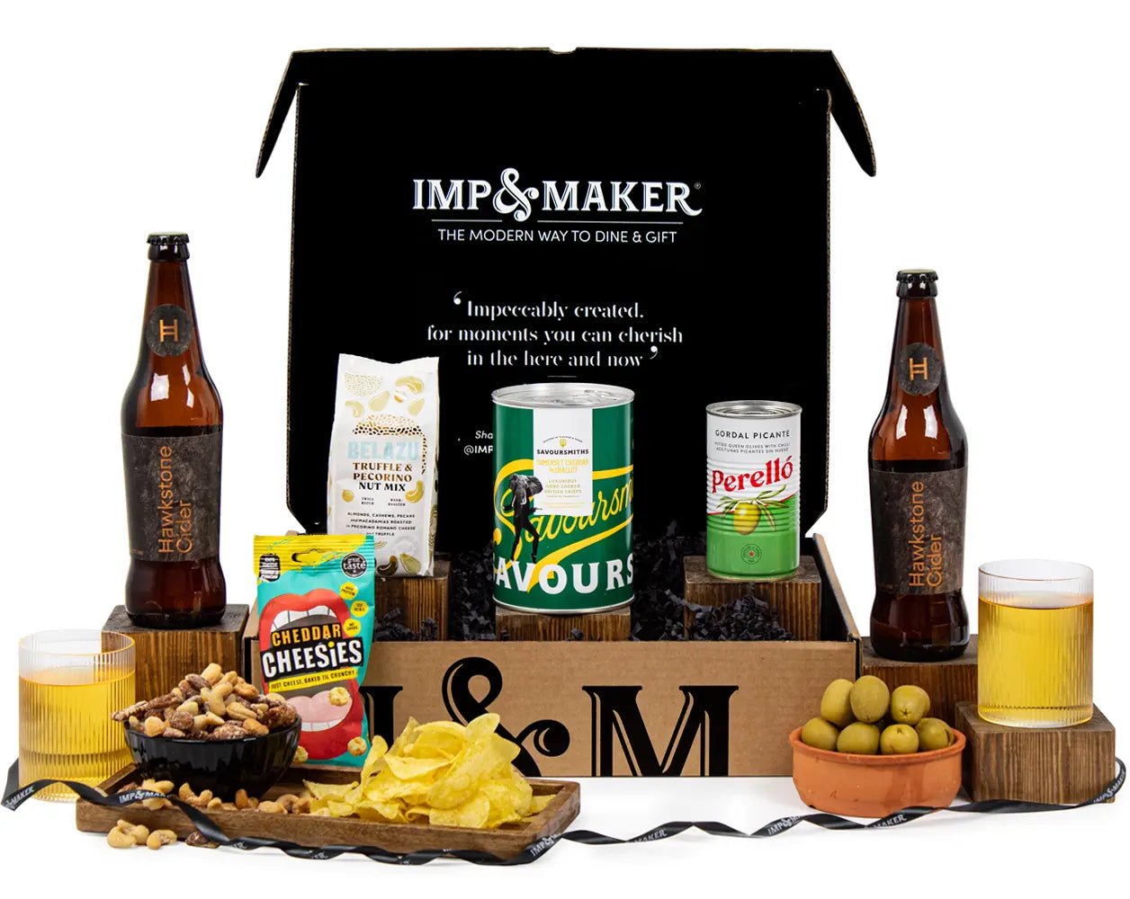 Premium Hawkstone Cider & Nibbles Gift Set - IMP & MAKERIMP & MAKERIMP2307