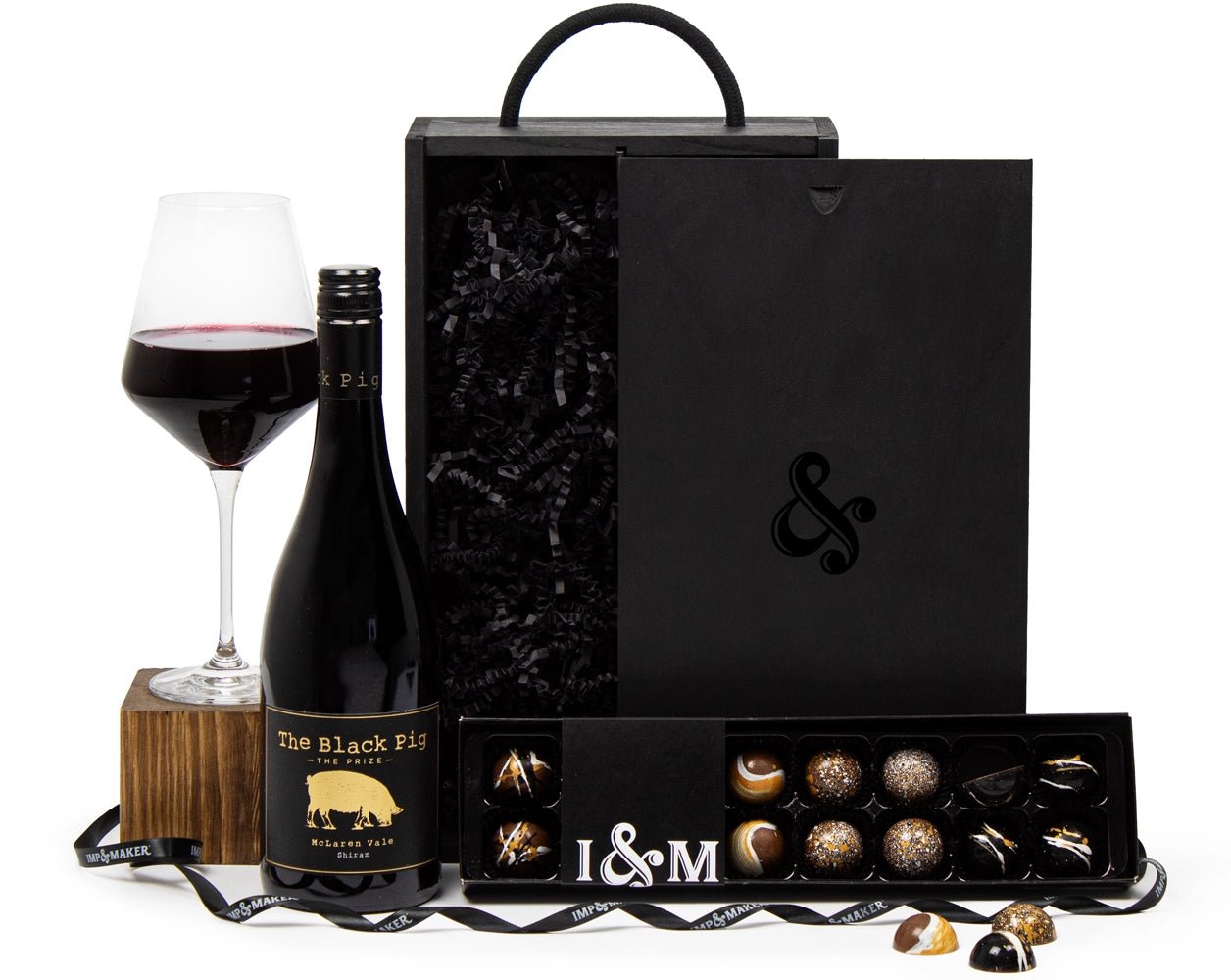 Red Wine Shiraz & Chocs in Wooden Gift Box - IMP & MAKERIMP & MAKERBOX211IMP & MAKERRed Wine Shiraz & Chocs in Wooden Gift Box