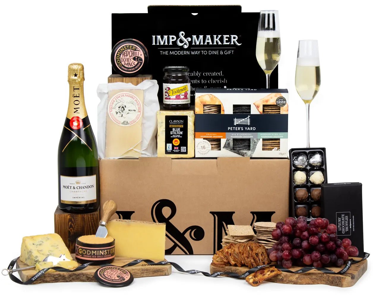 Signature Champagne, Cheese Board & Chocolates Gift Hamper - IMP & MAKERIMP & MAKERVAL15