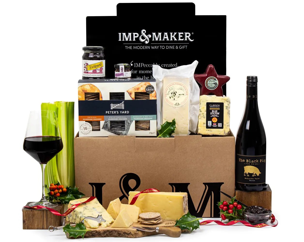 Signature Christmas Cheese & Shiraz Gift Hamper - IMP & MAKER