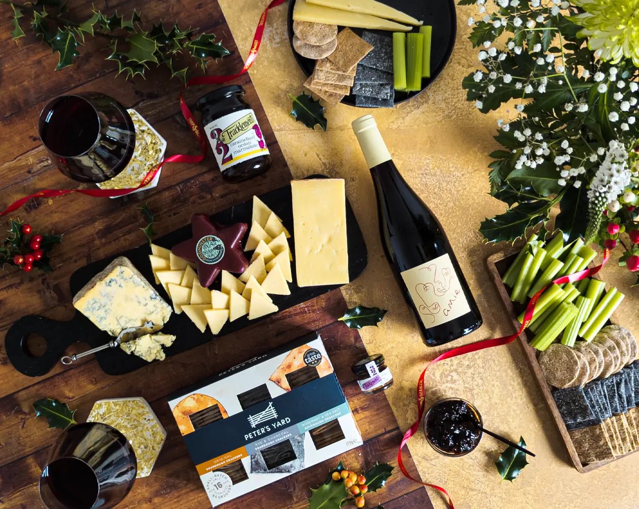 Signature Christmas Cheese & Wine Gift Hamper - IMP & MAKER