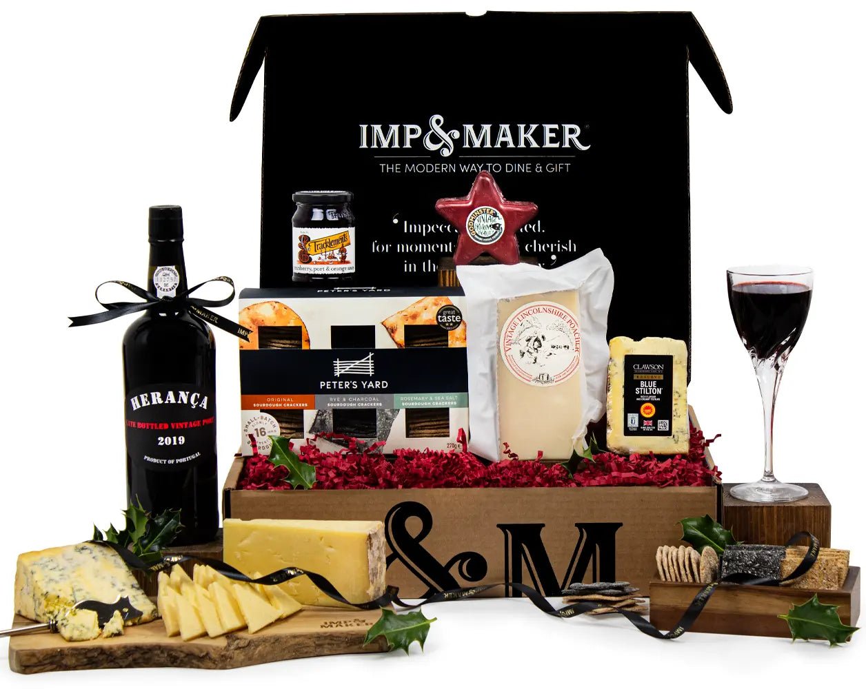 Signature Christmas Port & Cheese Gift Hamper - IMP & MAKER