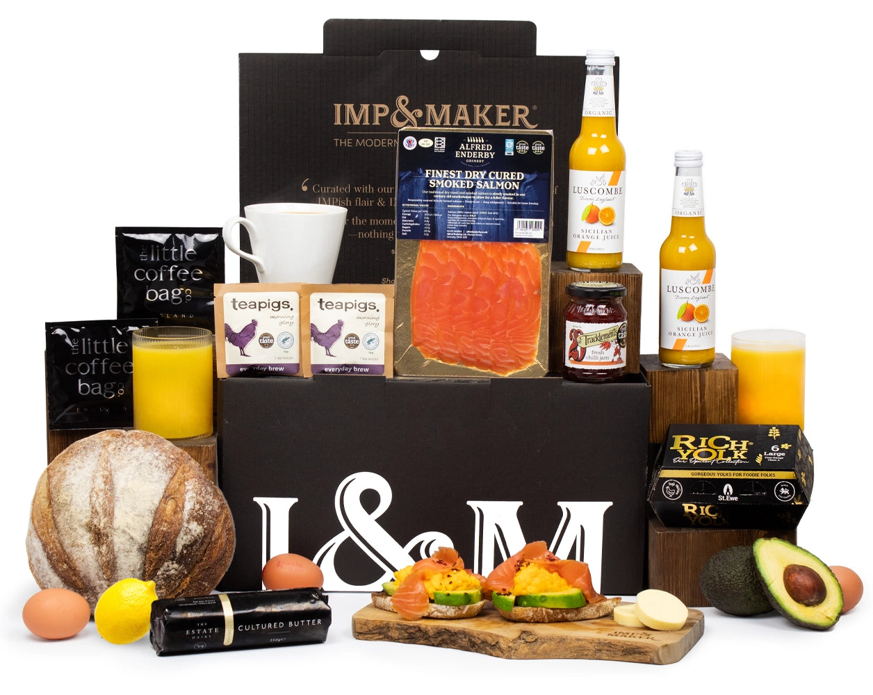 Signature Smoked Salmon Eggs & Sourdough Breakfast Hamper - IMP & MAKER