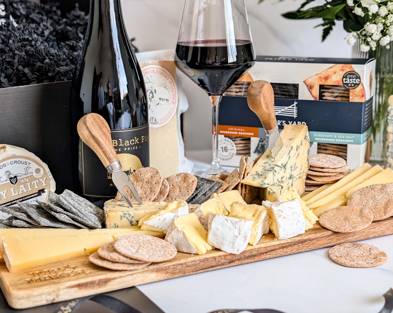 The Black Pig Red Wine & Artisan Cheese Gift Hamper | IMP & MAKER