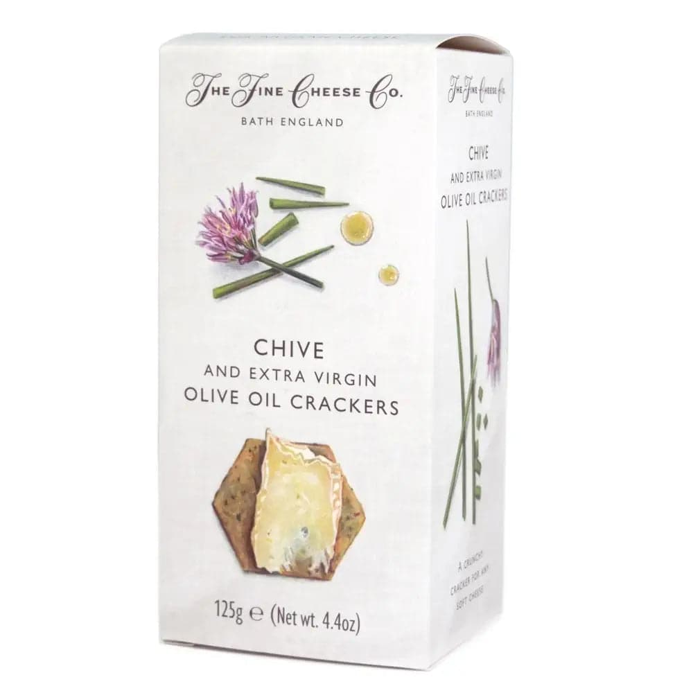 The Fine Cheese Co Chive & Extra Virgin Olive Oil Crackers 125g - IMP & MAKER