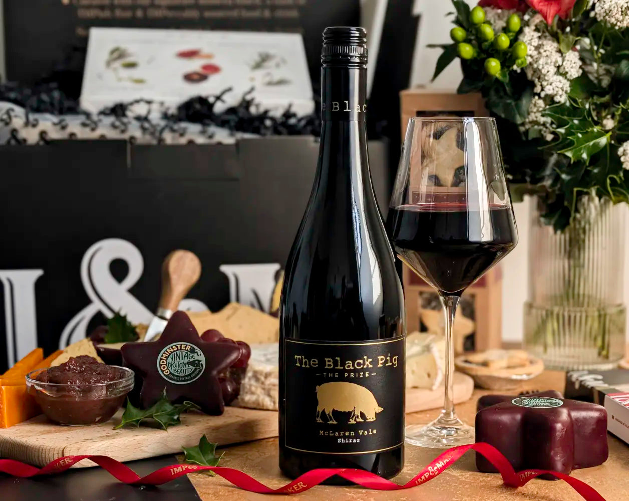 The Perfect Christmas Pairing Cheese and Wine Hamper | IMP & MAKER