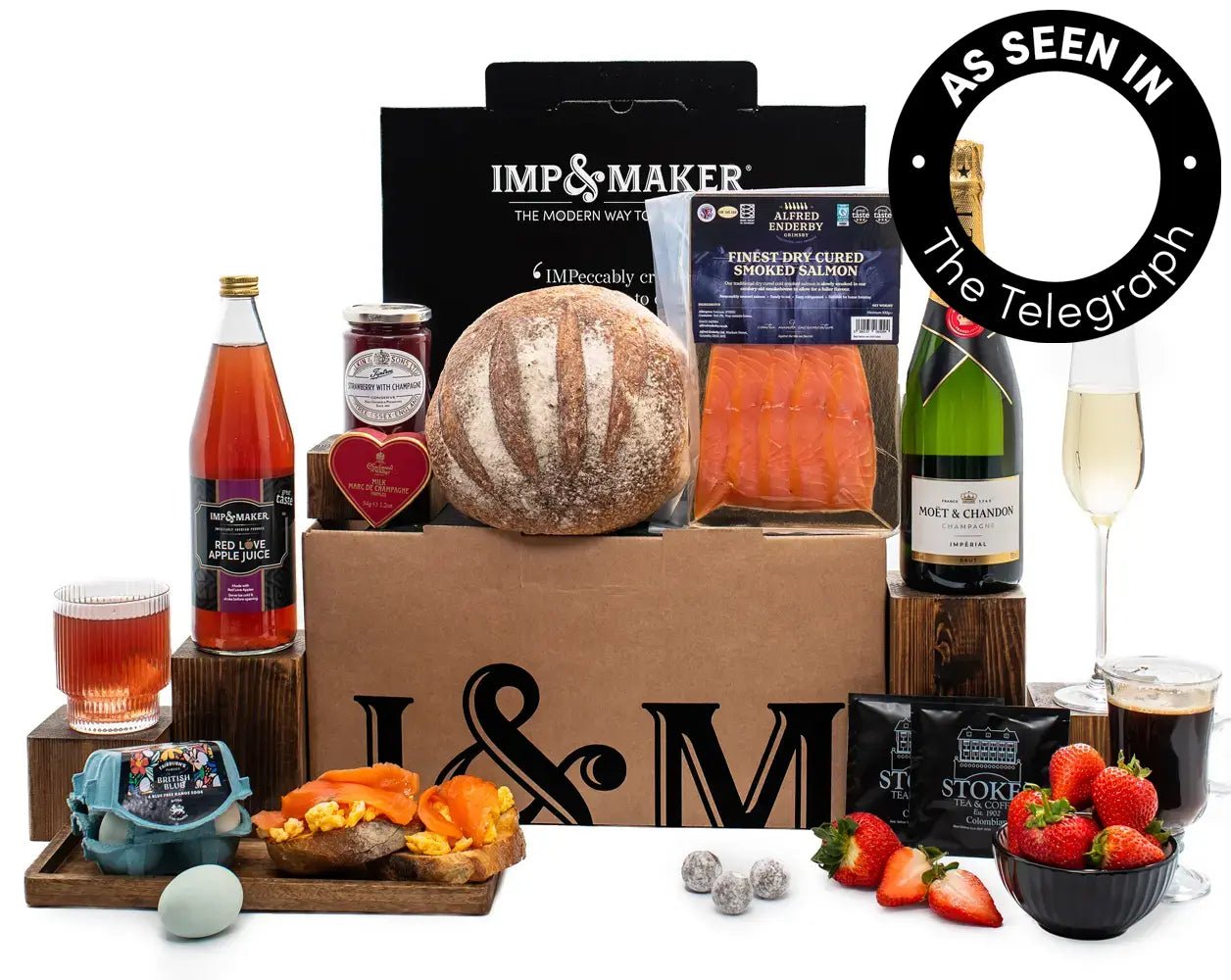 Ultimate Bubbles & Breakfast In Bed Hamper - IMP & MAKER