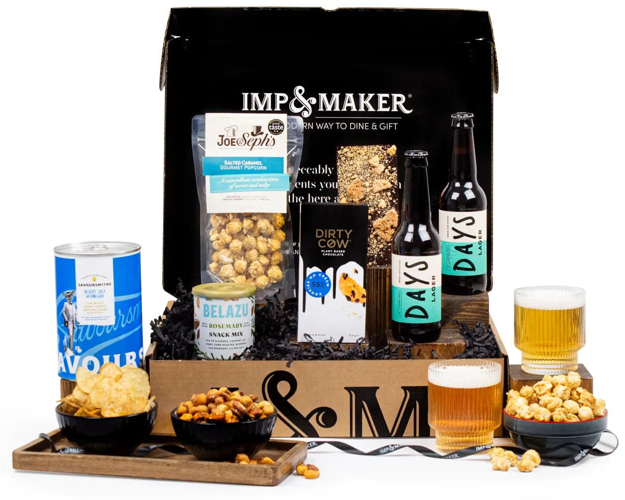 Ultimate Non Alcoholic Lager & Vegan Treat Box - IMP & MAKER