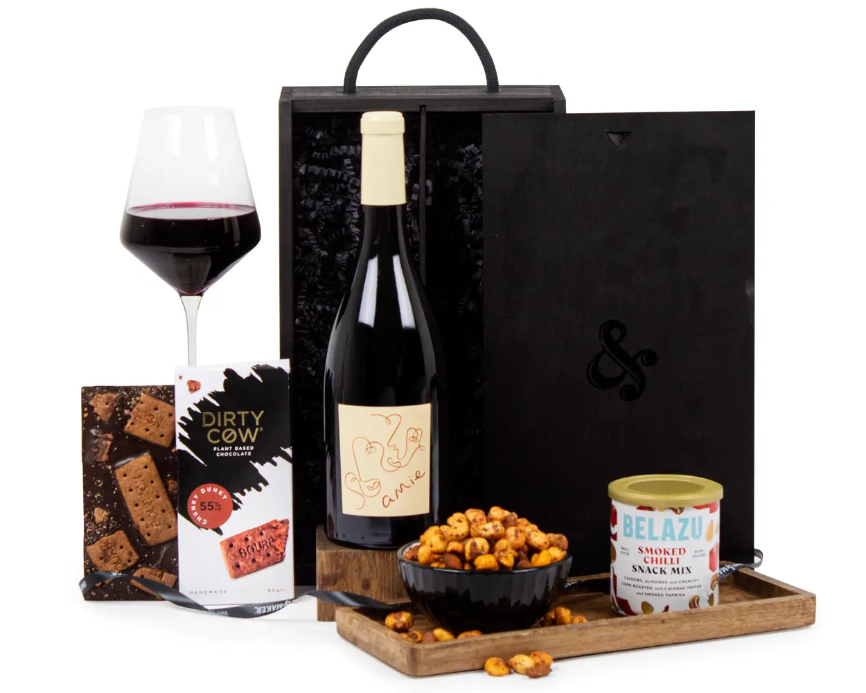 Vegan amie Red Wine Gift Set in Wooden Box - IMP & MAKER