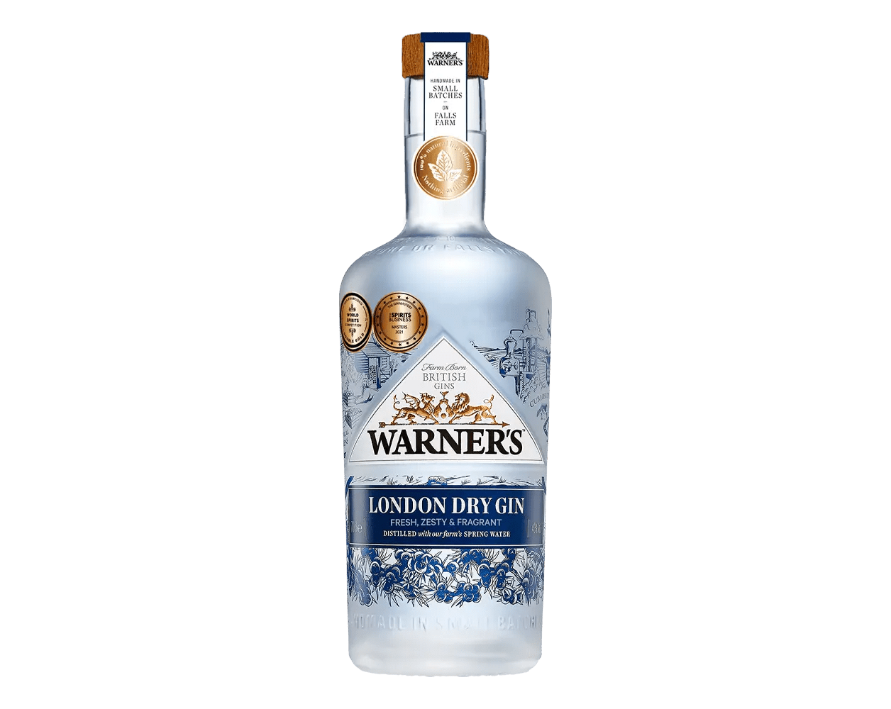 Warner's London Dry Gin 70cl 40% ABV - IMP & MAKER