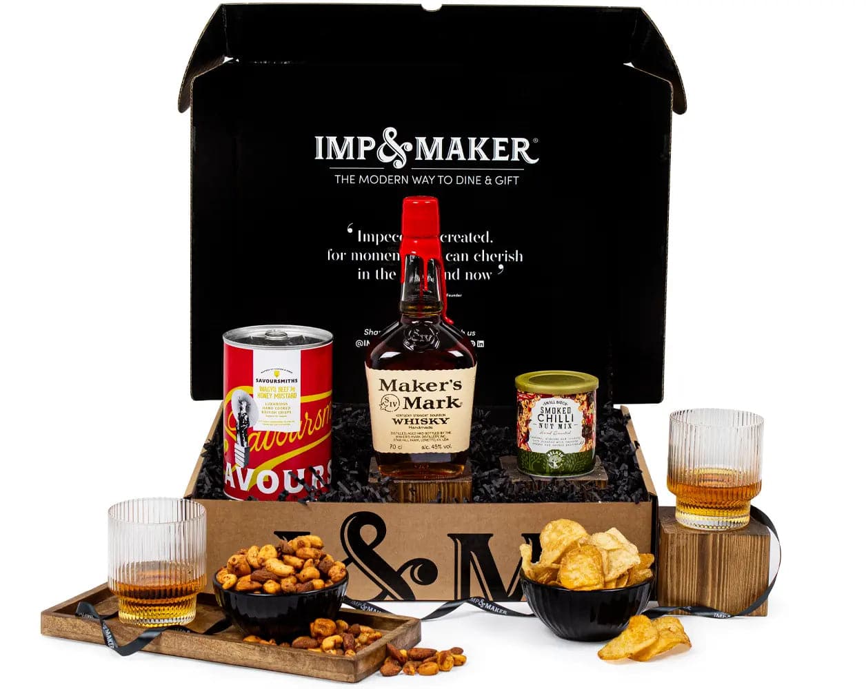 Whisky & Savoury Snacks Gift Set - IMP & MAKER