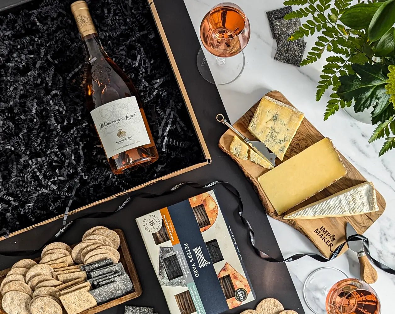 Whispering Angel Rosé & Artisan Cheese Board Gift Hamper - IMP & MAKERIMP & MAKERIMP260