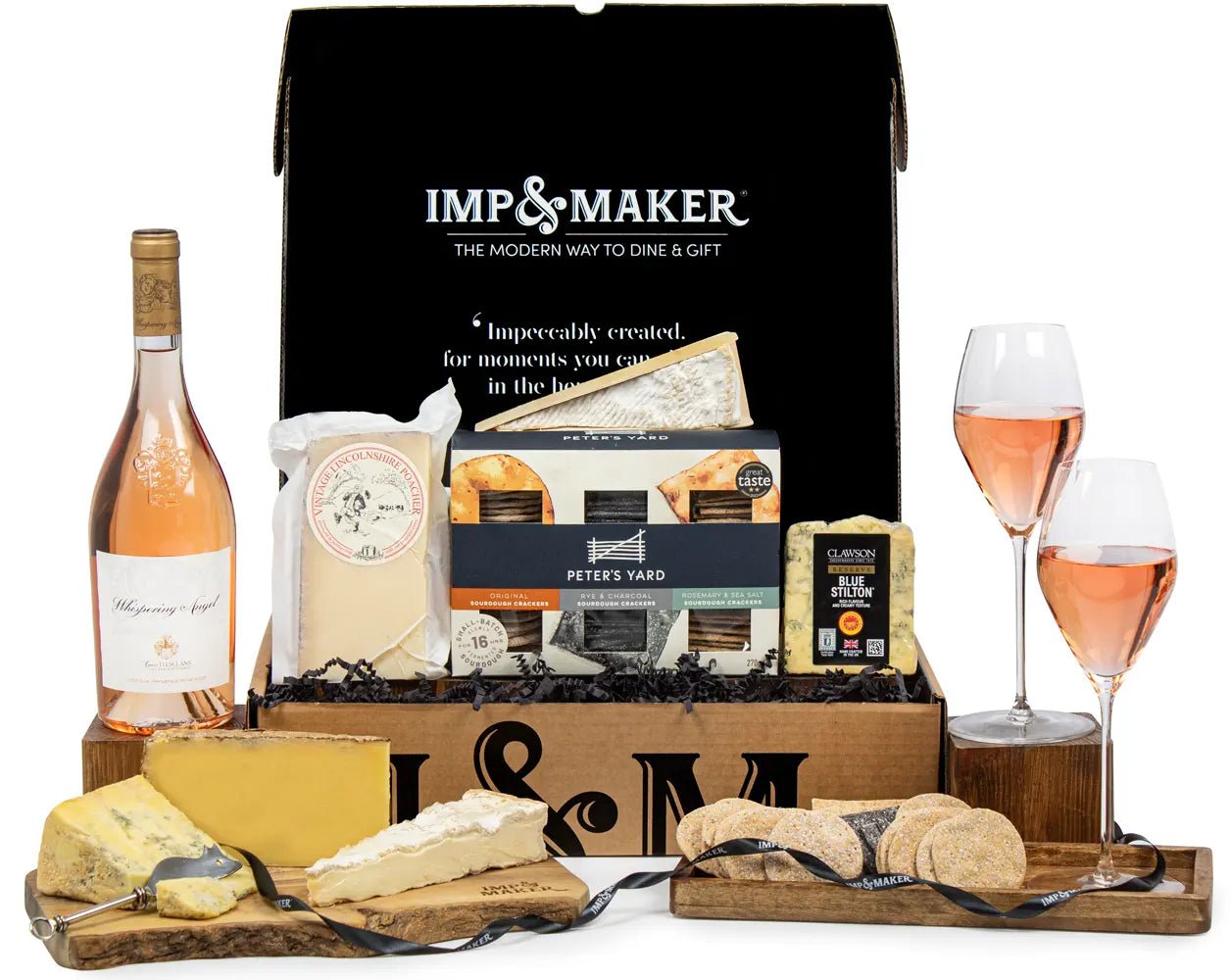 Whispering Angel Rosé & Artisan Cheese Board Gift Hamper - IMP & MAKERIMP & MAKERIMP260