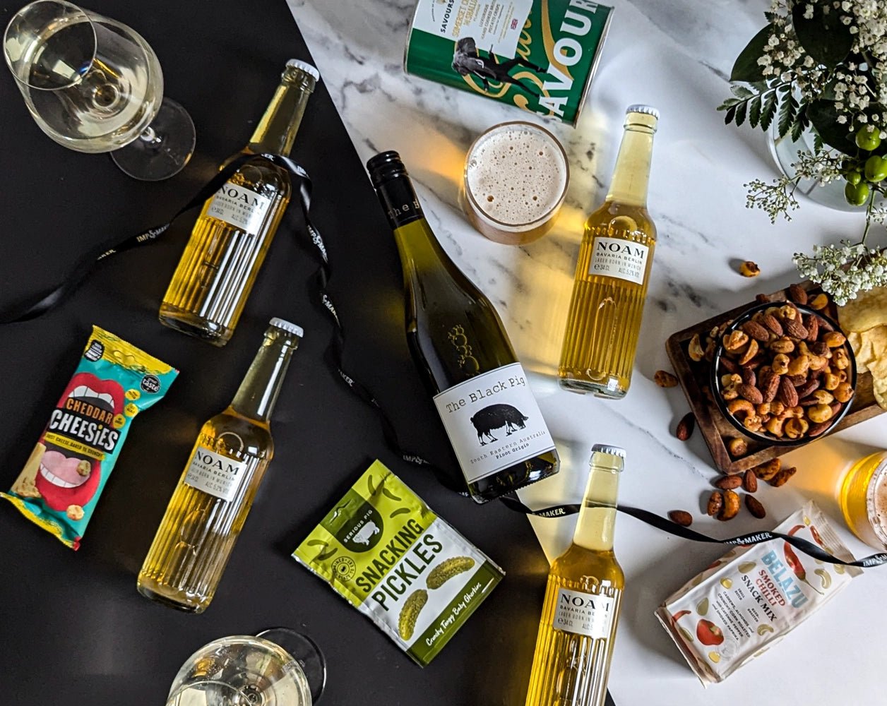 White Wine & Beer Pub In A Box at Home Gift Hamper - IMP & MAKERIMP & MAKERIMP905IMP & MAKERWhite Wine & Beer Pub In A Box at Home Gift Hamper - IMP & MAKER