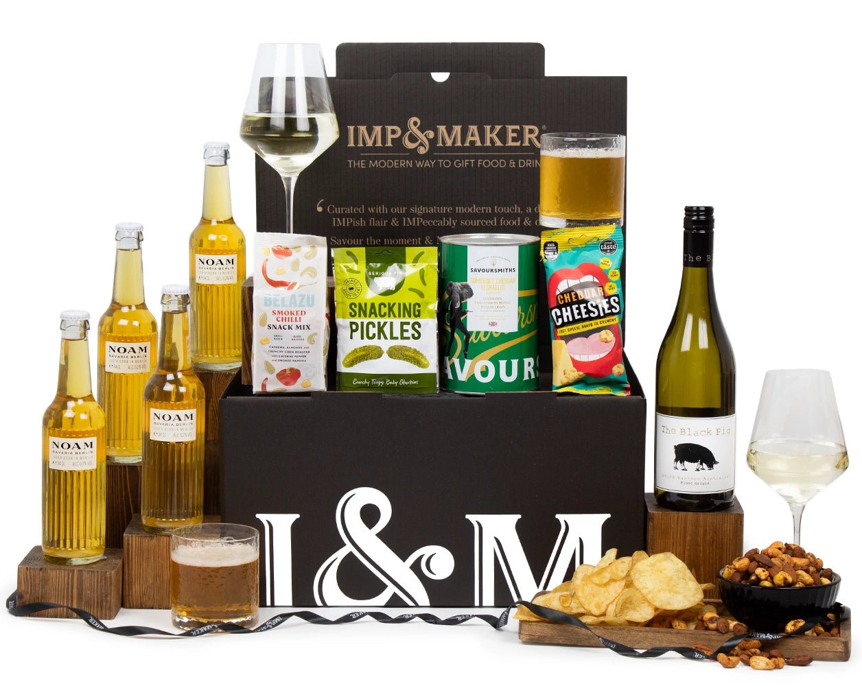 White Wine & Beer Pub In A Box at Home Gift Hamper - IMP & MAKERIMP & MAKERIMP905IMP & MAKERWhite Wine & Beer Pub In A Box at Home Gift Hamper - IMP & MAKER