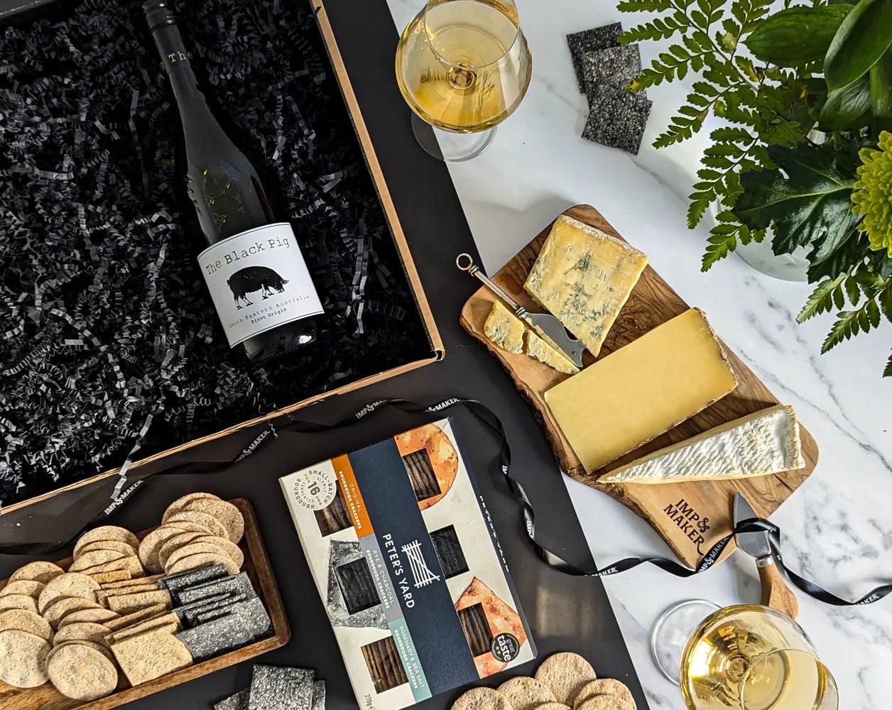 White Wine & Cheese Gift Hamper - IMP & MAKERIMP & MAKERIMP183