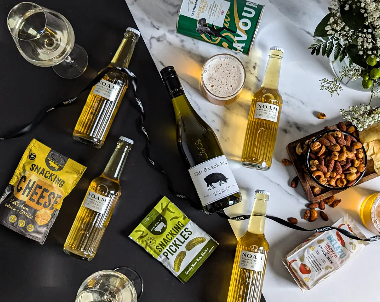 White Wine & Beer Pub In A Box at Home Gift Hamper - IMP & MAKER