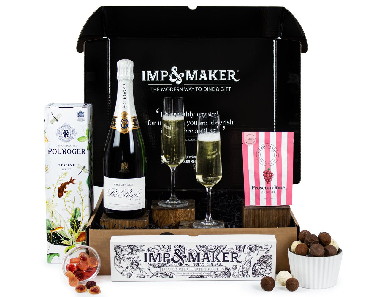 Pol Roger Champagne & Sweet Treats Hamper - IMP & MAKER