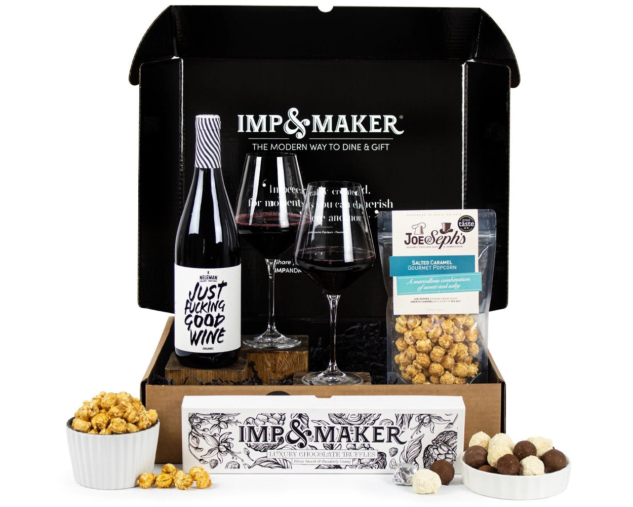 Red Wine & Treats Hamper - IMP & MAKER