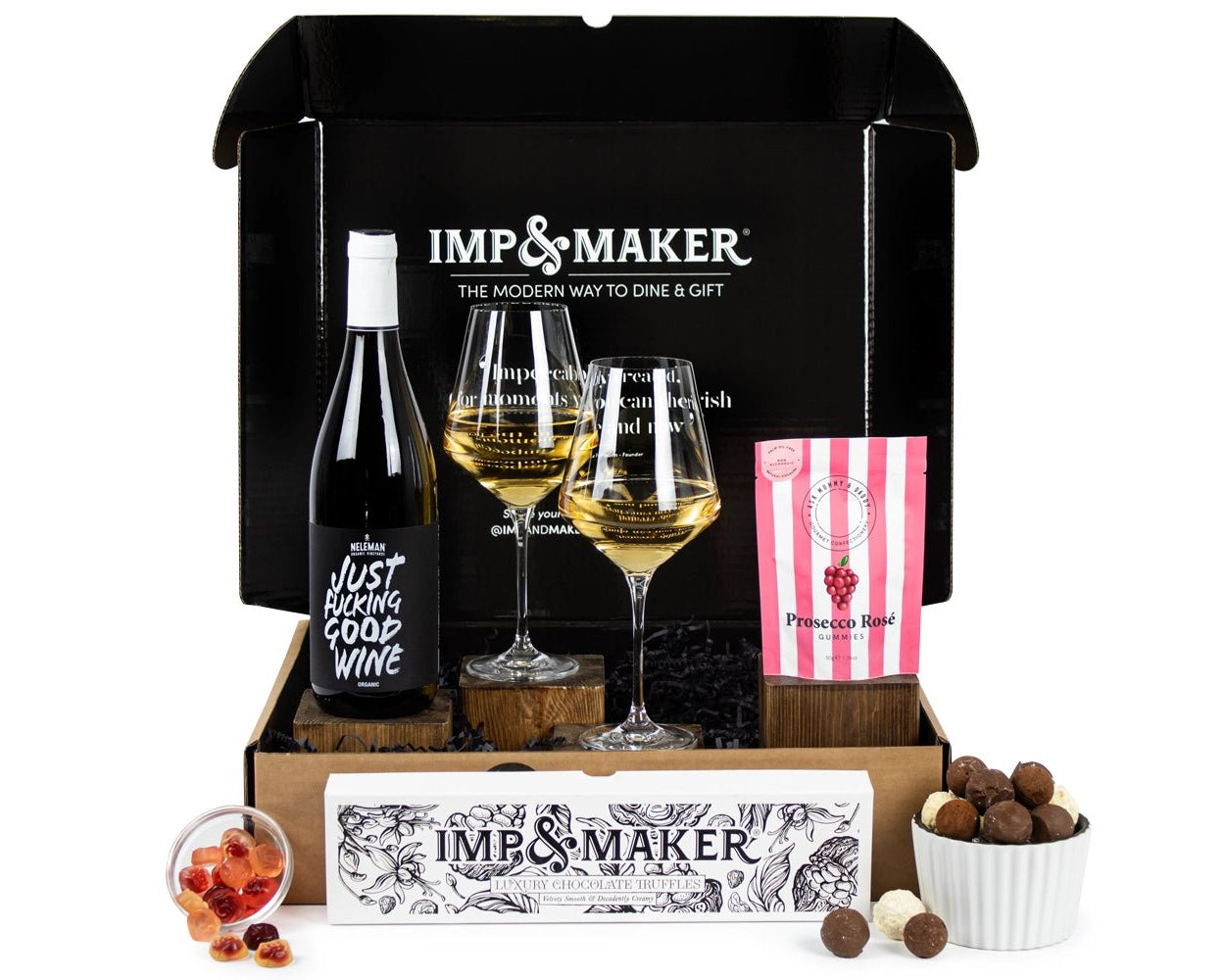 White Wine & Sweet Treats Hamper - IMP & MAKER