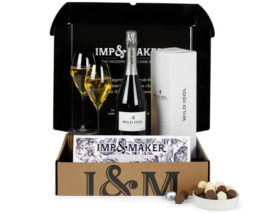 Wild Idol Alcohol-Free White Wine & Chocolates Gift - IMP & MAKER